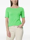 Marc O'polo Scoop Neck Short-sleeve T-shirt In Green