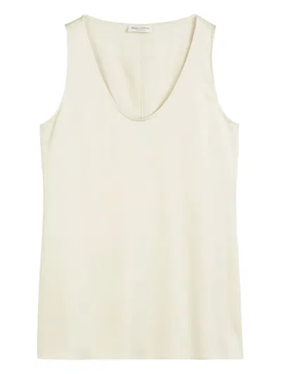 Marc O'polo Scoop-neck Sleeveless Top In Neutral