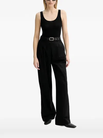 Marc O'polo Scoop-neck Top In Black