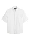 Marc O'polo Short-sleeve Button-up Shirt In White