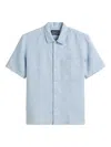 Marc O'polo Short-sleeve Button-up Shirt In Blue