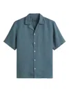 Marc O'polo Short-sleeve Button-up Shirt In Blue
