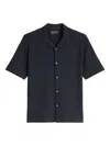 Marc O'polo Short-sleeve Button-up Shirt In Black