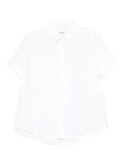 Marc O'polo Short-sleeve Button-up Shirt In White