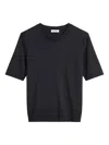 Marc O'polo Short-sleeve Crew-neck T-shirt In Black