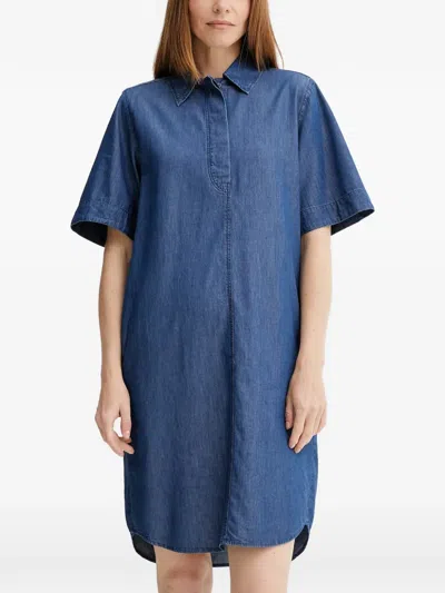 Marc O'polo Short-sleeve Mini Dress In Blue