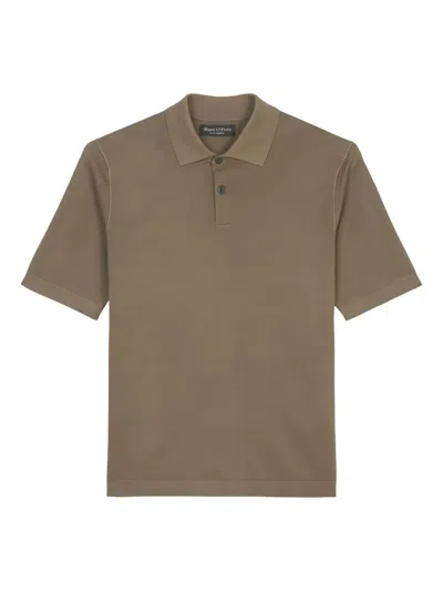 Marc O'polo Short-sleeve Polo Shirt In Brown