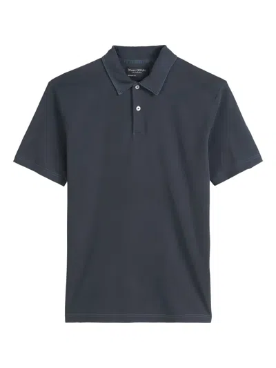 Marc O'polo Short-sleeve Polo Shirt In Gray