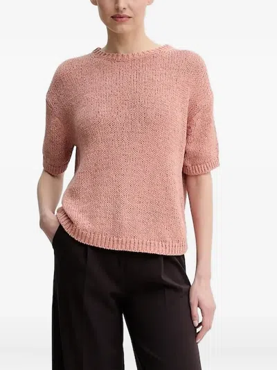 Marc O'polo Short-sleeve Sweater In Pink