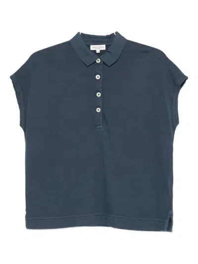Marc O'polo Short-sleeved Button Top In Green