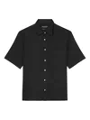 Marc O'polo Short-sleeves Button-up Shirt In Black