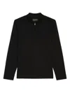 Marc O'polo Short-zip Polo Shirt In Black