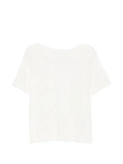 Marc O'polo Short-sleeve Boat-neck T-shirt In White