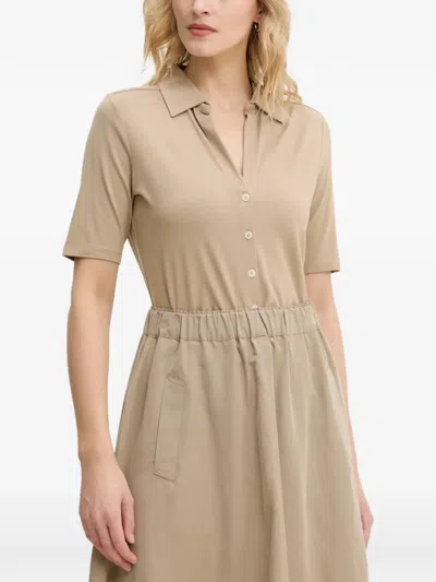 Marc O'polo Short-sleeve Button-down Shirt In Neutral