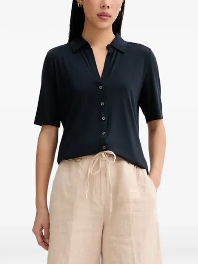 Marc O'polo Short-sleeve Button-up T-shirt In Multi
