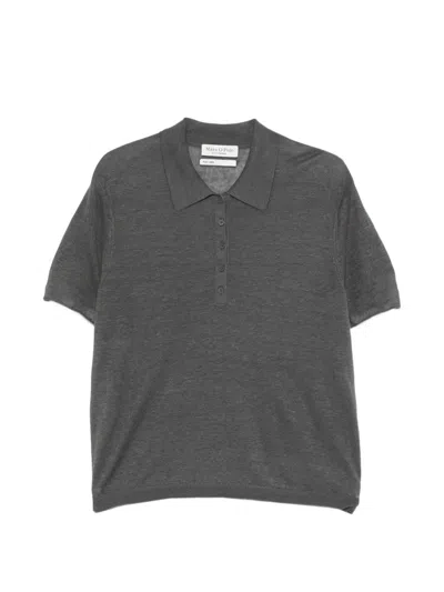 Marc O'polo Short-sleeve Polo Shirt In Grey