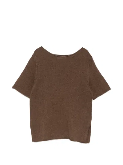 Marc O'polo Short-sleeve Sweater In Brown