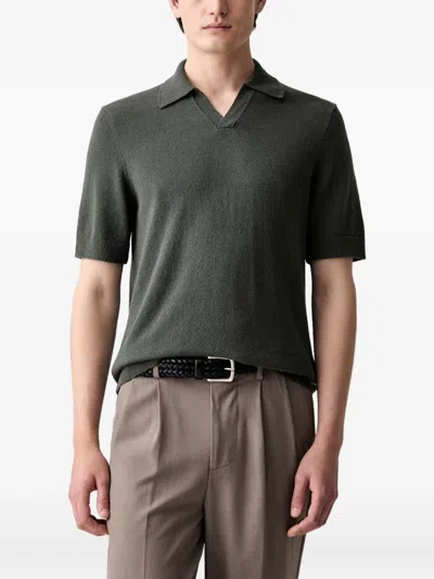 Marc O'polo Short-sleeve V-neck T-shirt In Green