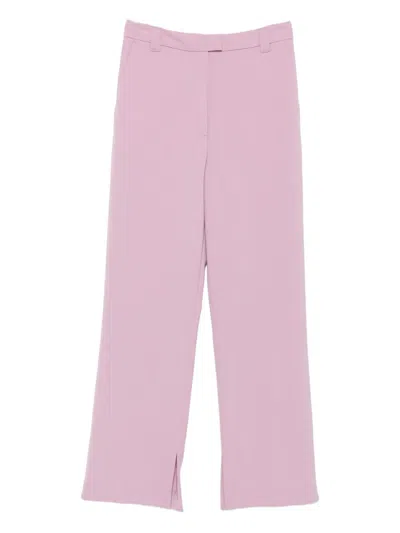 Marc O'polo Side-slit Trousers In Pink