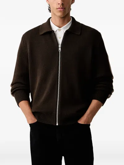 Marc O'polo Side-stripe Zip-up Sweater In Multi