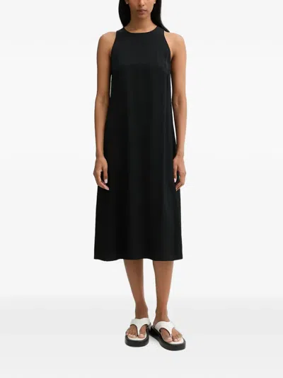 Marc O'polo Sleeveless A-line Midi Dress In Black