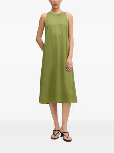 Marc O'polo Sleeveless A-line Midi Dress In Green