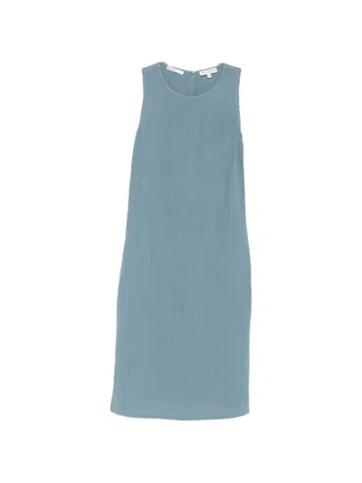 Marc O'polo Sleeveless Linen Midi Dress In Blue