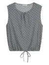 Marc O'polo Sleeveless Patterned Top In Blue