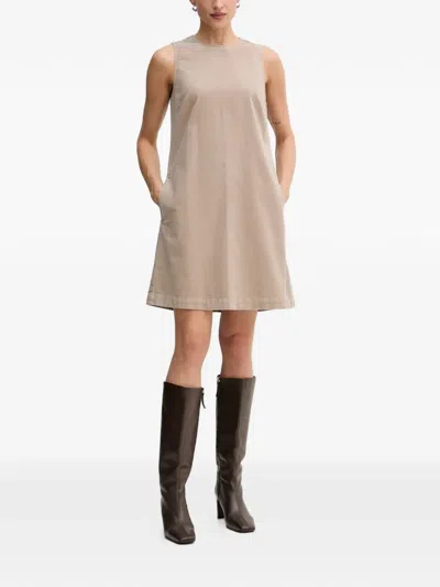 Marc O'polo Sleeveless Round-neck Mini Dress In Neutral
