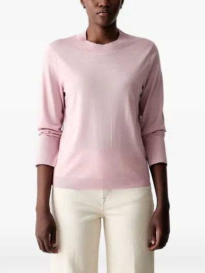 Marc O'polo Slit-cuff Sweater In Pink