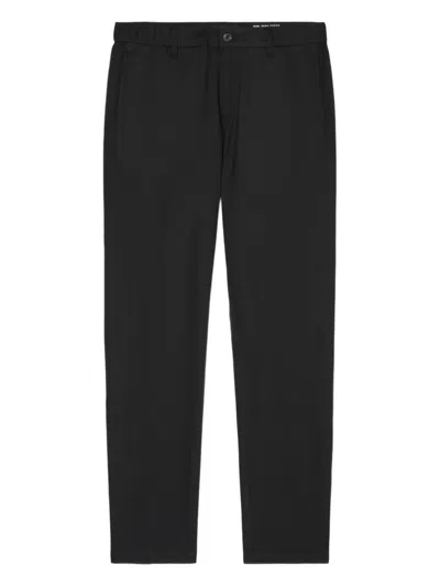 Marc O'polo Slub-texture Trousers In Black