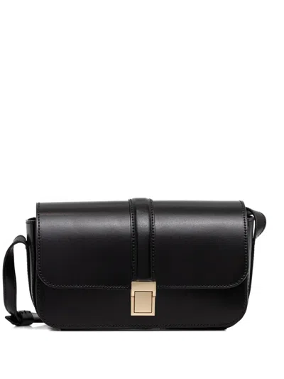 Marc O'polo Small Buckle-fastening Cross-body Bag In Black
