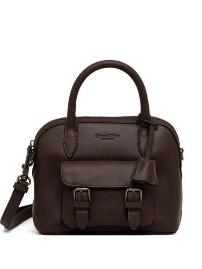 Marc O'polo Small Leather Tote Bag In Brown