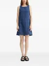 Marc O'polo Square-neck Panelled Mini Dress In Blue