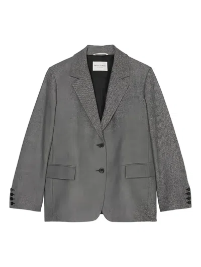 Marc O'polo Striped Blazer In Gray