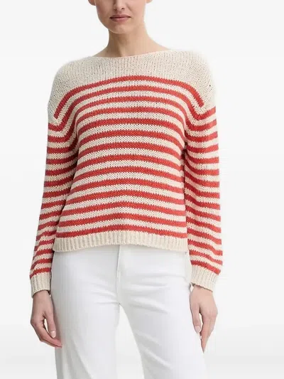 Marc O'polo Striped Boat-neck Jumper In Multi