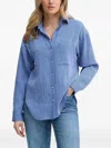 Marc O'polo Striped Button-down Shirt In Blue