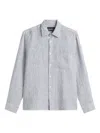Marc O'polo Striped Button-up Shirt In Gray