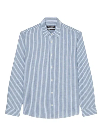 Marc O'polo Striped Button-up Shirt In Blue
