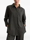 Marc O'polo Striped Button-up Shirt In Black