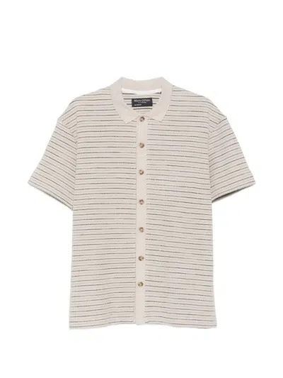 Marc O'polo Striped Button-through Shirt In Neutral