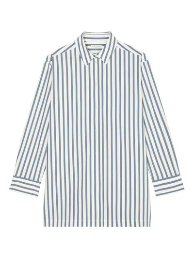 Marc O'polo Striped Button-up Shirt In Blue