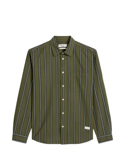 Marc O'polo Striped Chest-pocket Shirt In Green