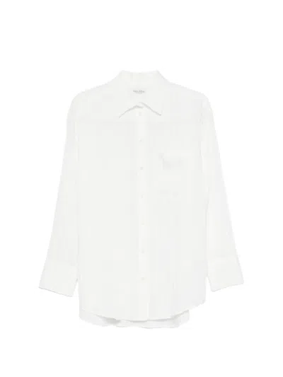Marc O'polo Striped Chest-pocket Shirt In White