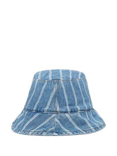 Marc O'polo Striped Denim Bucket Hat In Blue
