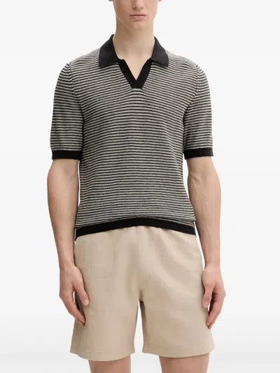 Marc O'polo Striped Knit Polo Shirt In Multi