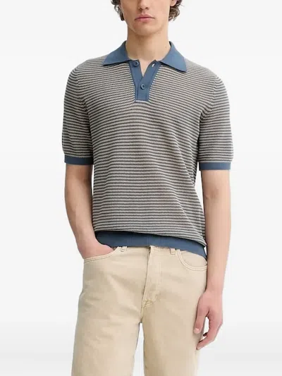 Marc O'polo Striped Knitted Polo Shirt In Multi