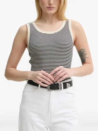 Marc O'polo Striped Knitted Top In Multi