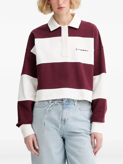 Marc O'polo Striped Long-sleeve Polo Shirt In Multi