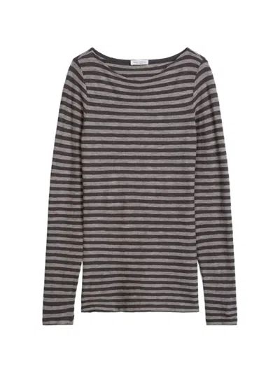 Marc O'polo Striped Long-sleeve T-shirt In Black
